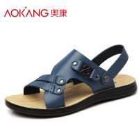 Aokang/奥康男士凉鞋真皮沙滩鞋夏季透气男鞋凉拖鞋潮流韩版凉鞋