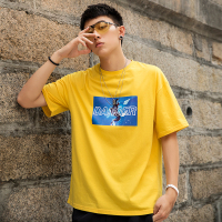 No.1dara夏季新款短袖t恤男港风韩版潮牌字母印花半袖圆领宽松体恤