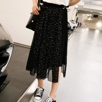 No1dara裙子女半身裙中长款黑色夏季适合胯大腿根粗的长裙网红抖音仙女裙