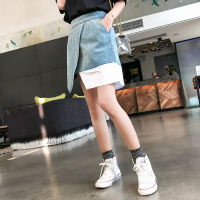 No1dara夏装新品假两件潮流时尚牛仔半身裙女