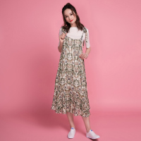 No1dara连衣裙女时尚碎花吊带裙