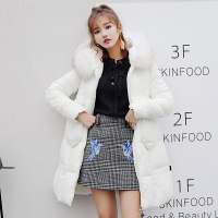 冬款大毛领抽绳时尚中长款女士棉衣外套