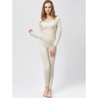 娅茜保暖毛圈花边女套装718937WT18