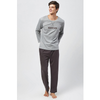 娅茜内衣男士针织长袖睡衣套装518926MT18