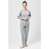 娅茜内衣女士舒绒长袖家居睡衣套装518919WT18