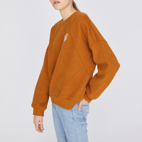 初语休闲净色宽松磨毛短卫衣