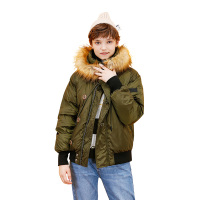 初语反季羽绒服女外套毛领廓形韩版时尚短款加厚保暖派克大衣潮