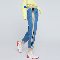 初语松紧腰牛仔裤女宽松长裤哈伦裤休闲韩版学生bf潮