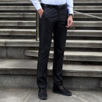 才子男装（TRIES）休闲裤男士年春季新品修身微弹中腰直脚舒适百搭商务休闲长裤