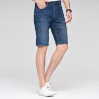 才子男装（TRIES）牛仔短裤男士夏季水洗牛仔裤中腰透气时尚百搭短裤