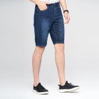 才子男装（TRIES）牛仔裤 男士2018夏季新款休闲时尚简约青年易搭舒适短裤