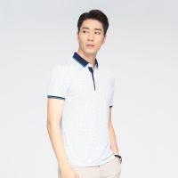 才子男装夏季品短袖T恤男士休闲翻领保罗衫舒适桑蚕丝polo衫男_2