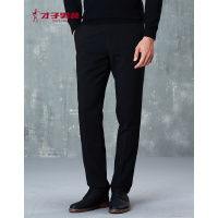 才子男装（TRIES）休闲裤男士秋季款纯色简约百搭修身版休闲裤