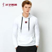 才子男装秋季新款卫衣青年男士国潮刺绣修身T恤时尚潮流外套_1