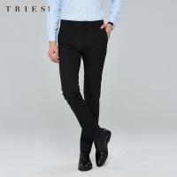 才子男装tries休闲西裤2020韩版修身潮裤子薄款透气弹力直筒西装长裤