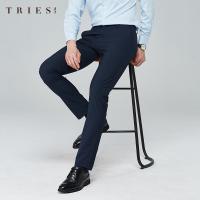 才子男装tries休闲裤男士2020夏季新款修身简约商务长裤薄款透气直筒裤子