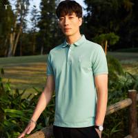 才子男装tries翻领Polo衫短袖男士夏季新款修身透气商务休闲刺绣T恤潮_1