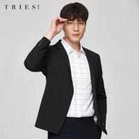 才子男装休闲西服男2020秋季新款修身商务时尚西装上衣单件外套_1