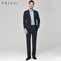 才子男装西服套装男2020秋季新款韩版修身商务休闲正装西服外套