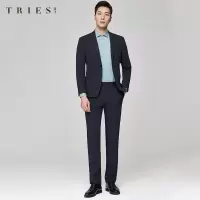 才子男装西服套装男2020秋季新款韩版修身商务休闲正装西服外套