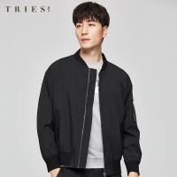 才子男装棒球领夹克男士2020秋季新款修身薄款印花休闲短款外套