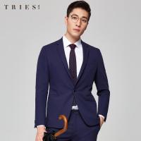 才子男装西服套装男2020秋季新款时尚商务休闲正装纯色西装外套
