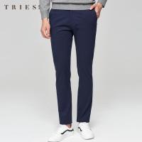 才子男装纯色男士休闲裤秋季新款西裤男士直筒商务正装长裤子潮流_1