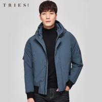 才子男装2020冬季男士羽绒服运动休闲风连帽羽绒服保暖外套