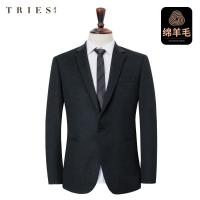 才子男装西服修身商务羊毛呢便西冬季新款休闲职业上班西装外套