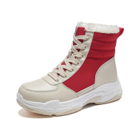 朴尼斯(Pounise)加绒保暖女靴时尚保暖高帮休闲鞋 SR88-1852