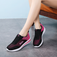 朴尼斯(Pounise)女鞋学生运动休闲鞋百搭网面鞋轻便平底防滑跑步鞋夏透气 TF59-1901