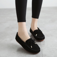 朴尼斯(Pounise)女鞋豆豆鞋女休闲鞋平底低帮厚底懒人鞋孕妇单鞋子女 QM88-3433
