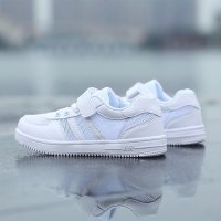 Mr.zuo男童女童鞋板鞋男童2019春季小白色透气儿童女板鞋防滑休闲网布百搭鞋子