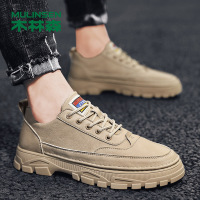 木林森男鞋2020新款春季运动防滑休闲皮鞋潮流百搭系带青年男潮鞋