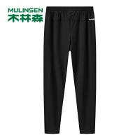 木林森新款男士潮流时尚版型吸湿透气速干弹力裤健身休闲运动长裤
