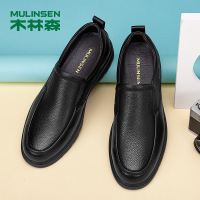 木林森男鞋2020秋冬季新款真皮套脚商务休闲鞋时尚百搭耐磨皮鞋男