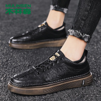 木林森男鞋2020冬季新款保暖韩版潮流百搭皮鞋男士休闲运动鞋子男