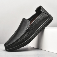 木林森(MULINSEN)商务休闲鞋男士牛皮套脚办公爸爸皮鞋户外日常办公简约四季鞋