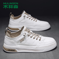 木林森小白鞋男2022新款夏季透气薄款休闲板鞋男士百搭平底板鞋男