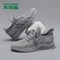 木林森官方男鞋夏秋季新款透气休闲鞋男网面飞织网鞋户外时尚潮流运动跑鞋