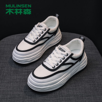 木林森官方女鞋夏季新款网布休闲鞋女厚底百搭舒适女单鞋