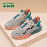 木林森(MULINSEN)女鞋飞织网面透气老爹鞋百搭跑步休闲运动鞋