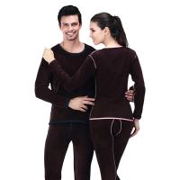 帕兰朵（PLANDOO）保暖内衣加厚加绒男士V领冬青年秋衣秋裤套装女