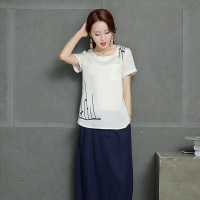 丝柏舍2019夏装中长款时尚套装(上衣+裙子)S72R0356