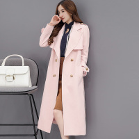 丝柏舍2018年秋季新款翻领优雅收腰修身中长款风衣女士S73R0106F