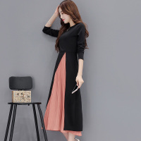 丝柏舍2017秋季新款女装圆领长袖个性外裙搭纯色半身裙套装S71R0318