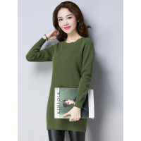 丝柏舍秋冬新款女纯色圆领修身简约时尚针织连衣裙S83DM020M