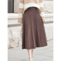 丝柏舍裙子女秋冬2018新款淑女褶皱收腰气质半身裙S83T4190B