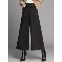 丝柏舍冬装新款2018女纯色宽松休闲韩版气质时尚阔腿裤S84R1011U