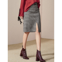 丝柏舍冬装新款女2018休闲气质时尚简约中长款半身裙S84R1338B